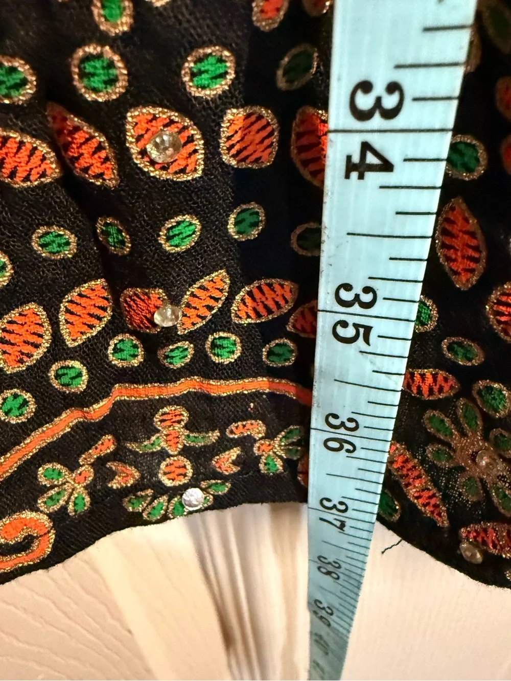 Boho Long Skirt Sequin Sparkly Accent Beading Embroidery Coastal Grandmacore NWT